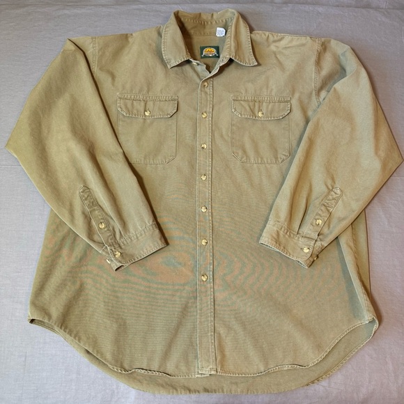 Cabela's Other - Sold** Cabelas Shirt Mens 3X Beige Tan Long Sleeve Button Up  Pockets Hiking